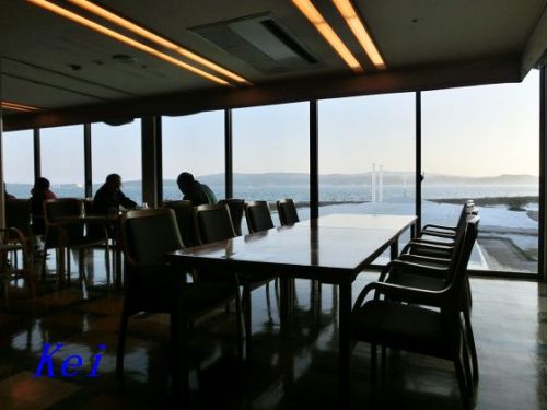 和倉温泉『加賀屋姉妹館 あえの風』(6)朝食バイキングと、日の出前の七尾西湾 〔石川県七尾市〕