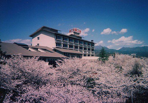 山梨県一の桜が見れる露天風呂【花見露天風呂】