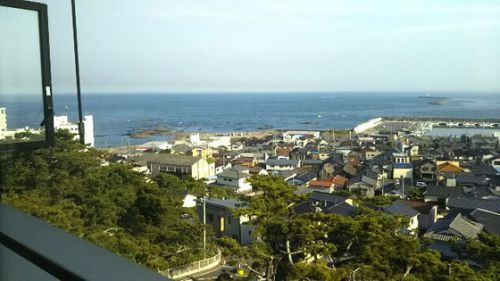 大洗温泉『オーシャンビュー大洗』(2)展望内湯と露天風呂からの眺め、めんたいパーク大洗 〔茨城県大洗町〕