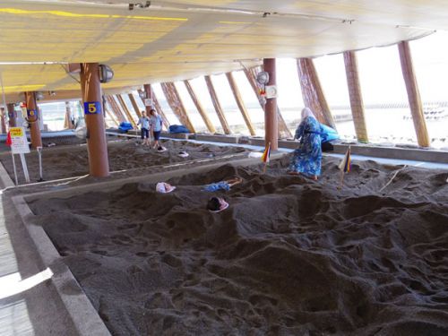 砂蒸し温泉【指宿】砂楽(さらく)での砂蒸し温泉の入り方教えます