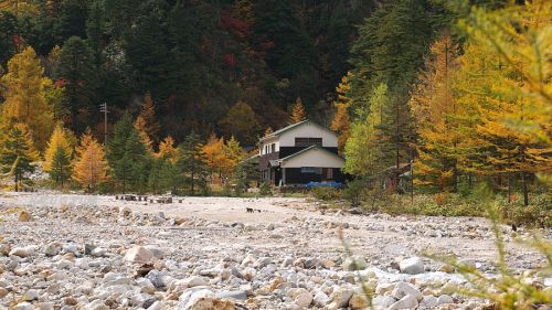 秋の湯俣温泉(2) 晴嵐荘テント泊