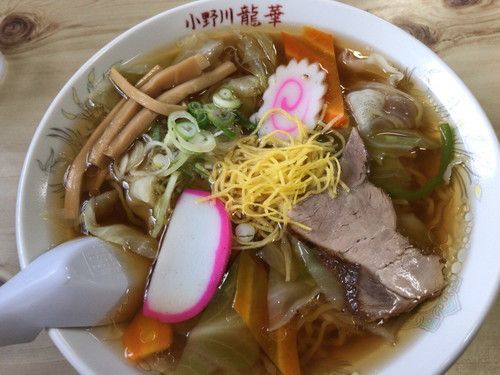 小野川温泉 龍華食堂と佐藤豆腐店(ラーメンと豆乳ソフトクリーム)