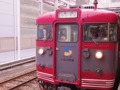 しなの鉄道 北しなの線に乗って、新潟県の温泉へ。