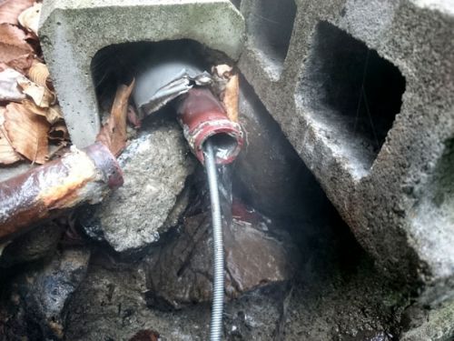 温泉管の掃除