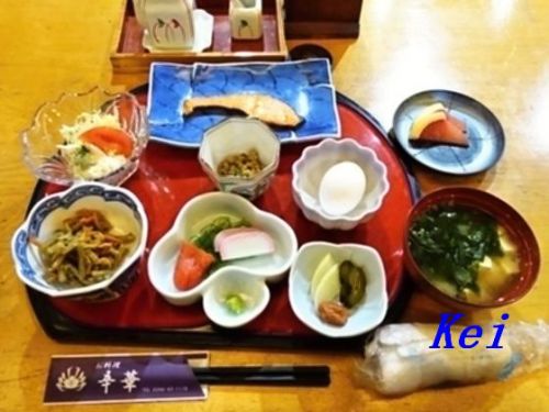 いわき湯本温泉「鮮の宿 柏」(3)朝食★地図★鶴のあし湯 〔福島県いわき市〕