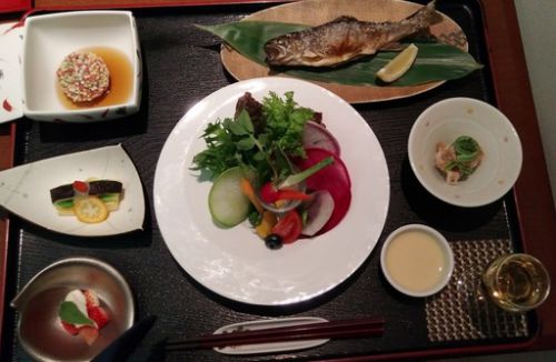 塩原温泉、小梅や 夕食 野菜尽くし