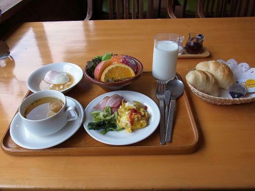 川湯温泉 ペンション あしたの森(田辺市) ④朝食はアメリカン・ブレックファストで