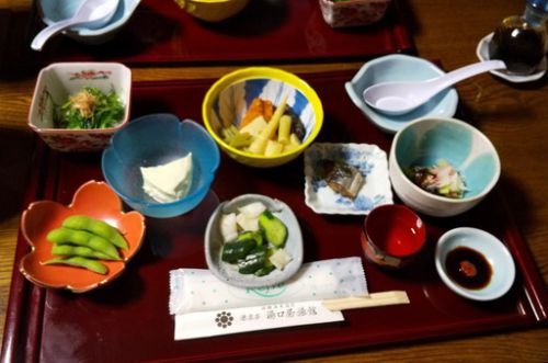 福島県天栄村、源泉亭湯口屋、三度目、夕食