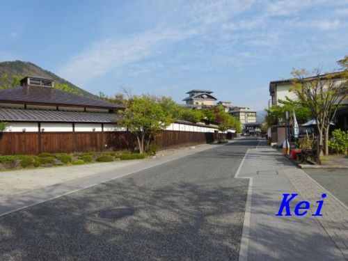 天童温泉「松伯亭あづま荘」(1)温泉街の東端は純和風な町並み 〔山形県天童市〕