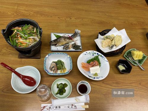 白山温泉 永井旅館 宿泊 その2 お食事編