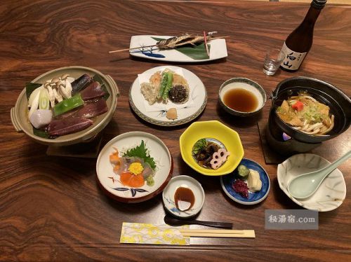 岩間温泉 山崎旅館 宿泊 その2 お食事編