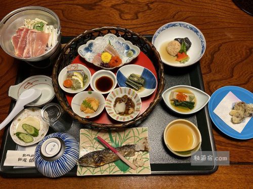 松川温泉 峡雲荘 宿泊 その2 お食事編