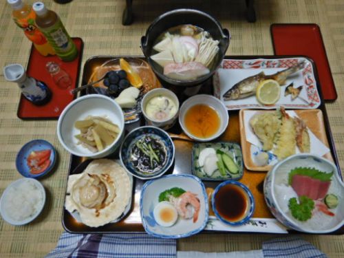 板留温泉 温泉民宿ささき(夕食編)