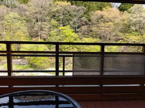 露天風呂付き客室からの眺めが抜群です