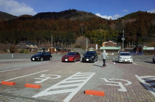 森林の駅/もみじ谷大吊橋のスープ入り焼きそば 真冬の大内宿・芦ノ牧温泉大川荘・塔のへつりツアー2019 その12