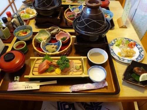 四万温泉 春木亭 なかざわ旅館 ③夕食は食事処「春木亭」にて