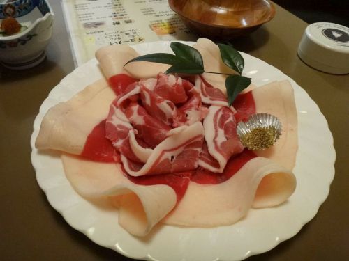 草山温泉 大谷にしき荘 ③夕食はぼたん鍋