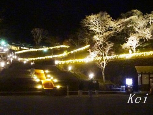 伊香保温泉石段街(14)イルミネーション★横手館〔群馬県渋川市〕